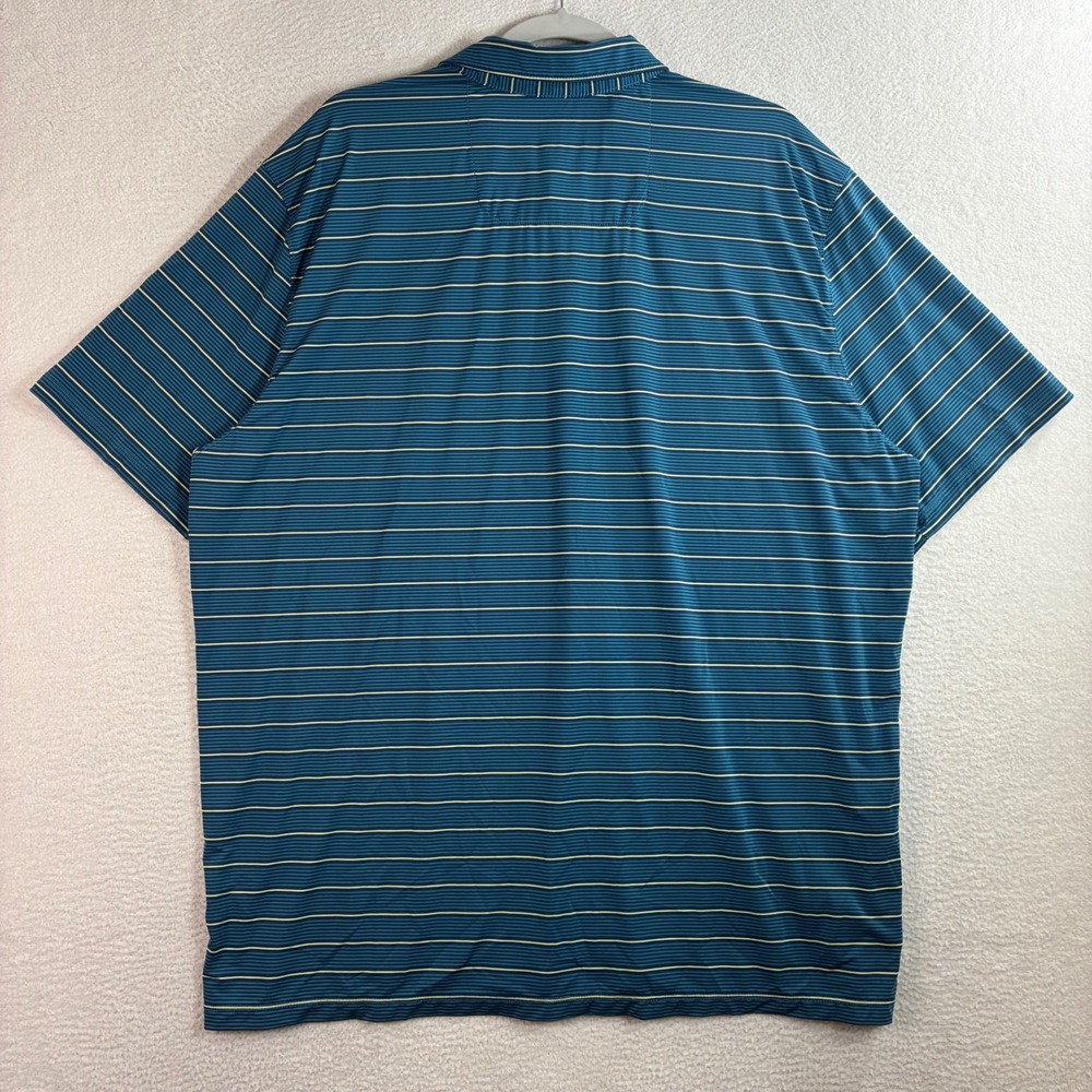 Tommy Bahama Island Zone Golf Polo Shirt Men 2XL Green Breathable Stretch Stripe - Picture 3 of 6